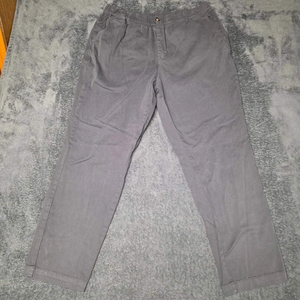 Cove Pants Mens 38 USA Gray Stretch Chino Elastic Waistband